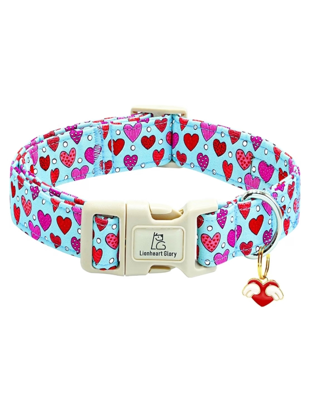 Lionheart Glory - Cute Heart Pattern Small Dog Collar